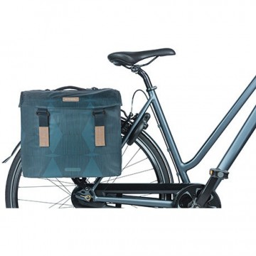 Basil dubbele fietstas elegance mik 4049l rpet blauw mobiele fietsservice
