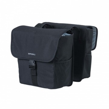 Basil go dubbele fietstas kleur zwart