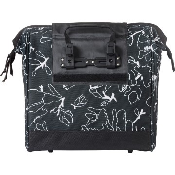 Basil shopper grand flower mik hooks 23l zwart mobiele fietsservice 3