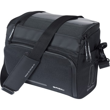 Basil stuurtas move 7 8l zwart met adapterplaat mobiele fietsservice