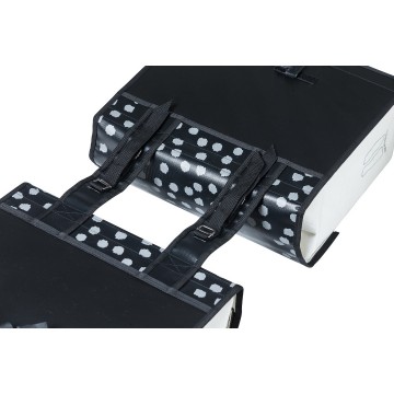 Basil urban load dubbele fietstas 4853l zwartwit mobiele fietsservice 6