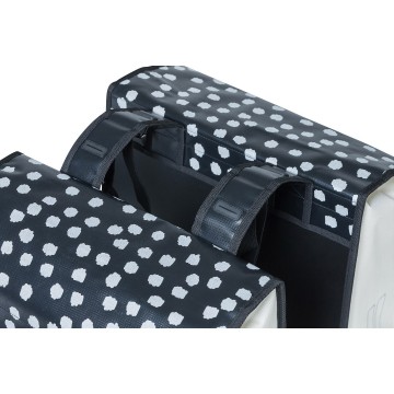 Basil urban load dubbele fietstas 4853l zwartwit mobiele fietsservice 4