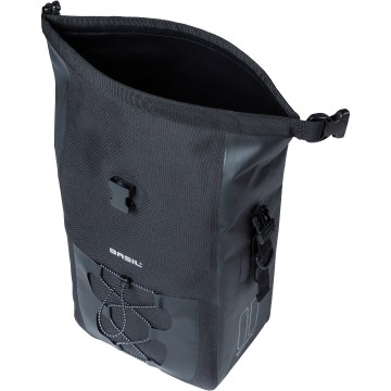 Basil Navigator Waterproof enkele fietstas MIK Hooks 12–15L – zwart