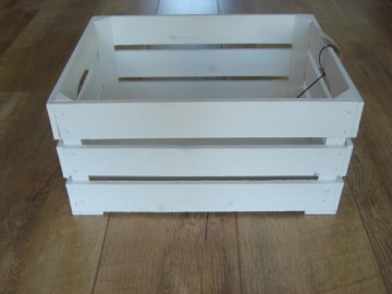 Fietskrat hout wit groot