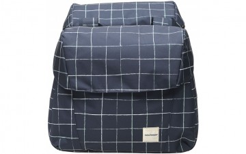 Dubbele fietstas new looxs joli blauw geruit 2