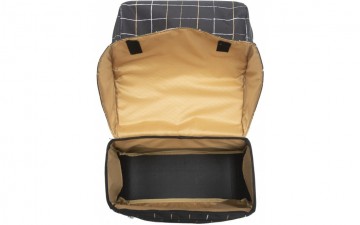 Dubbele fietstas new looxs joli zwart geruit 3