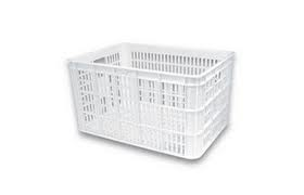 Fietskrat kunststof wit