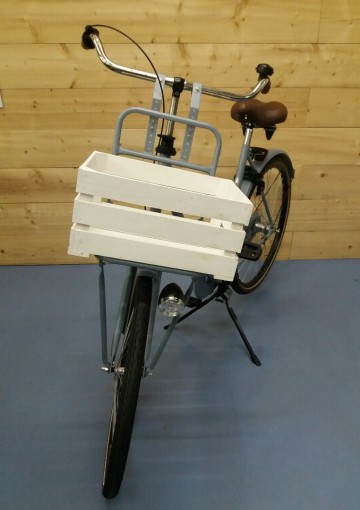 Houten fietskrat wit 2