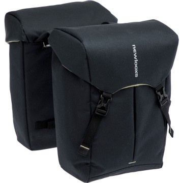 New looxs dubbele tas sports 40l polyester zwart mobiele fietsservice