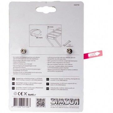 Simson Achterlicht Bagagedrager